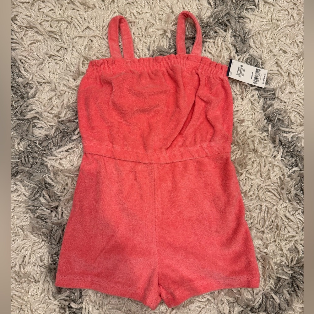 NWT:  OshKosh sleeveless romper coverup for toddlers. Size 4t. Coral color.